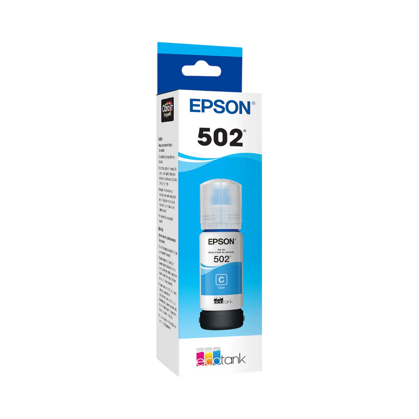 Epson T502 Cyan EcoTank Ink Bottle (70mL) — Being Shipped