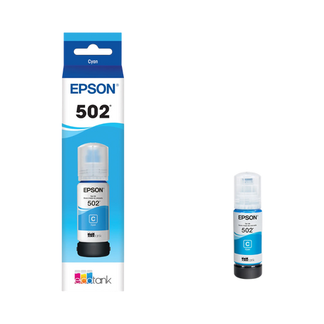 Epson T502 Cyan EcoTank Ink Bottle (70mL) — Being Shipped