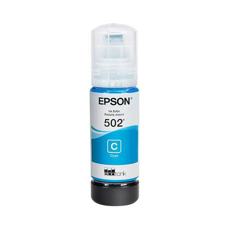 Epson T502 Cyan EcoTank Ink Bottle (70mL) — Being Shipped