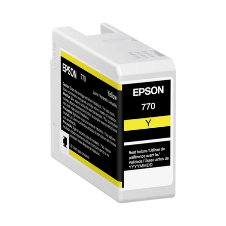 Epson 770 UltraChrome PRO10 Yellow Ink Cartridge (25mL) — Being Shipped