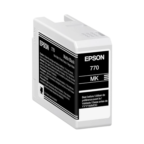 Epson 770 UltraChrome PRO10 Matte-Black Ink Cartridge (25mL) — Being Shipped