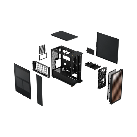 Fractal Design North Mid-Tower Case with Mesh Side Panel (Charcoal Black) — Being Shipped