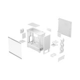 Fractal Design Pop XL Air Full Tower Case (White Tempered Glass Clear) — Being Shipped