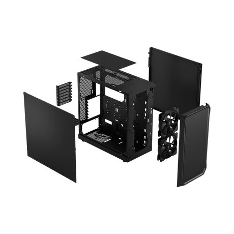 Fractal Design Focus 2 Mid-Tower Case (Black Solid) — Being Shipped