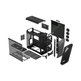 Fractal Design Torrent Mid-Tower Case (Black, Light Tinted Tempered Glass) — Being Shipped
