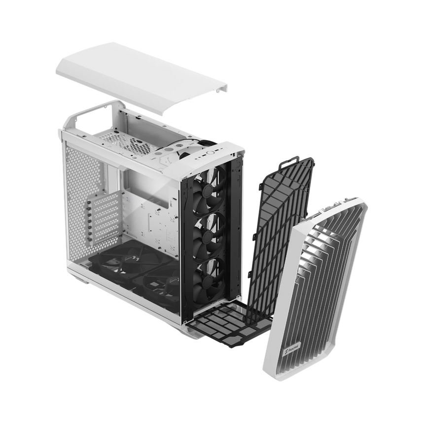 Fractal Design Torrent Mid-Tower Case (White, Clear Tempered Glass) — Being Shipped