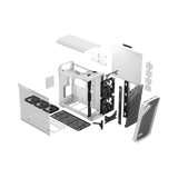 Fractal Design Torrent Mid-Tower Case (White, Clear Tempered Glass) — Being Shipped