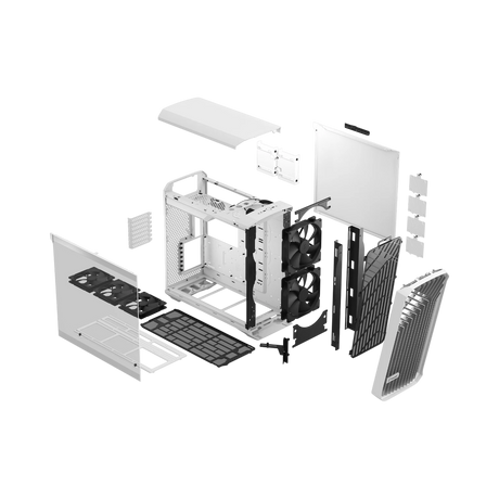 Fractal Design Torrent Mid-Tower Case (White, Clear Tempered Glass) — Being Shipped