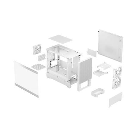 Fractal Design Pop Mini Air Case (White, Clear Glass) — Being Shipped