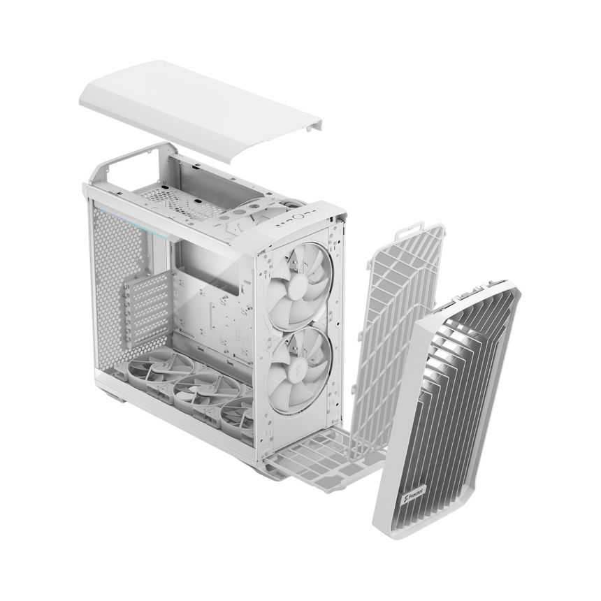 Fractal Design Torrent RGB Mid-Tower Case (White, Clear Tempered Glass) — Being Shipped
