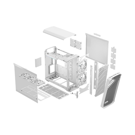 Fractal Design Torrent RGB Mid-Tower Case (White, Clear Tempered Glass) — Being Shipped