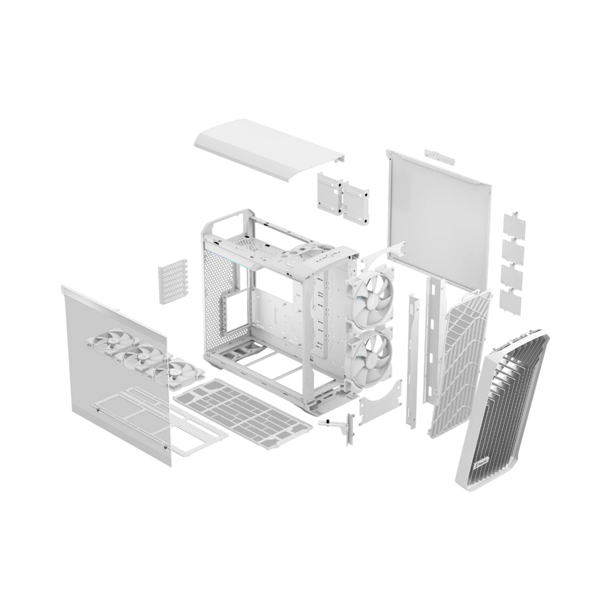Fractal Design Torrent RGB Mid-Tower Case (White, Clear Tempered Glass) — Being Shipped