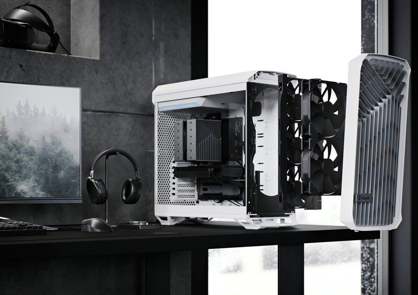 Fractal Design Torrent RGB Mid-Tower Case (White, Clear Tempered Glass) — Being Shipped