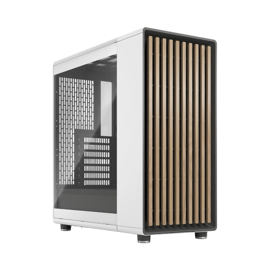 Fractal Design North Mid-Tower Case (Chalk White, Clear Glass) — Being Shipped