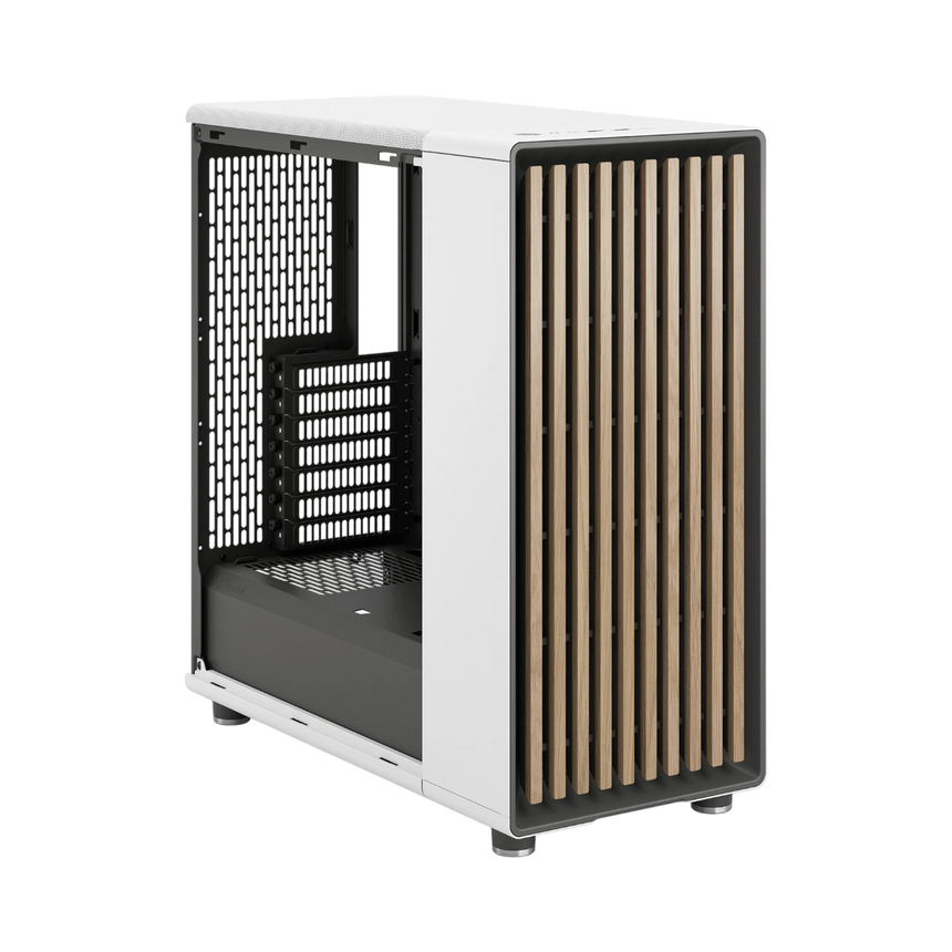 Fractal Design North Mid-Tower Case (Chalk White, Clear Glass) — Being Shipped