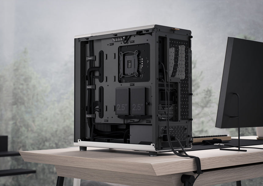 Fractal Design North Mid-Tower Case (Chalk White, Clear Glass) — Being Shipped
