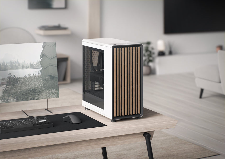 Fractal Design North Mid-Tower Case (Chalk White, Clear Glass) — Being Shipped