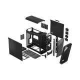 Fractal Design Torrent Mid-Tower Case (Black, Solid Steel Side Panel) — Being Shipped
