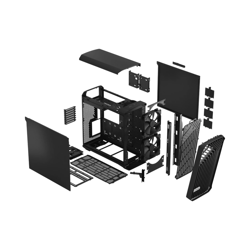 Fractal Design Torrent Mid-Tower Case (Black, Solid Steel Side Panel) — Being Shipped