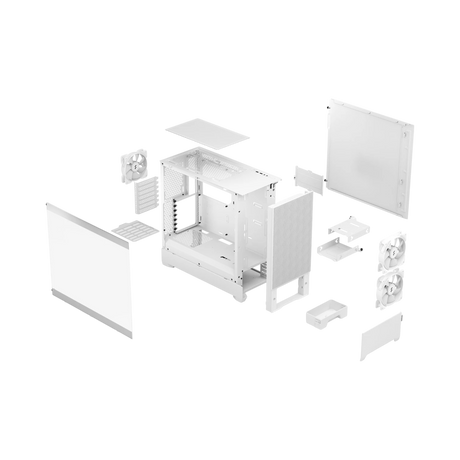 Fractal Design Pop Air RGB Mid-Tower Case (White Tempered Glass, Clear Tint) — Being Shipped