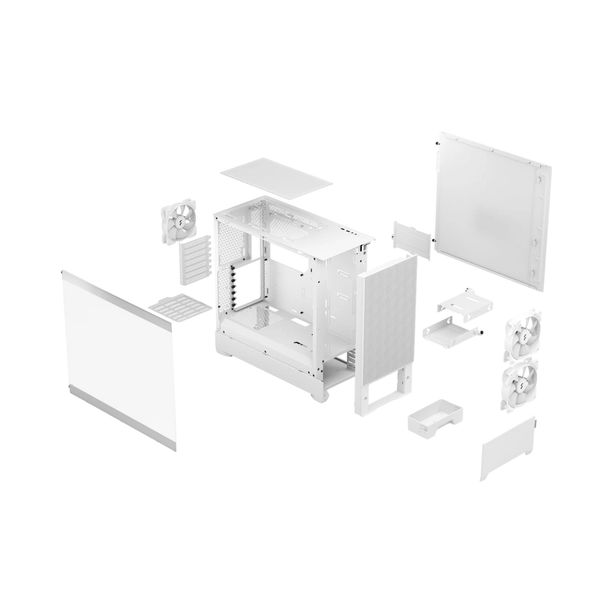 Fractal Design Pop Air RGB Mid-Tower Case (White Tempered Glass, Clear Tint) — Being Shipped