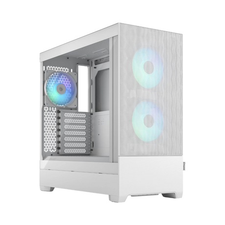 Fractal Design Pop Air RGB Mid-Tower Case (White Tempered Glass, Clear Tint) — Being Shipped