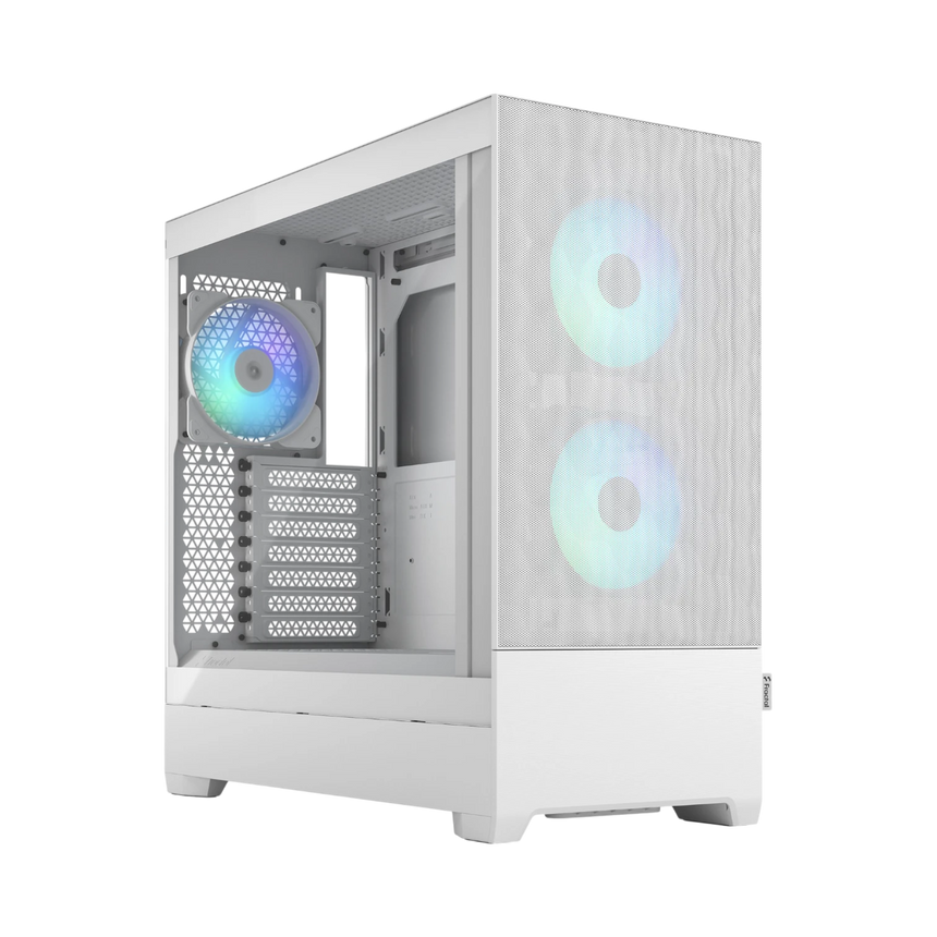 Fractal Design Pop Air RGB Mid-Tower Case (White Tempered Glass, Clear Tint) — Being Shipped