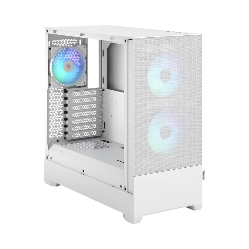 Fractal Design Pop Air RGB Mid-Tower Case (White Tempered Glass, Clear Tint) — Being Shipped