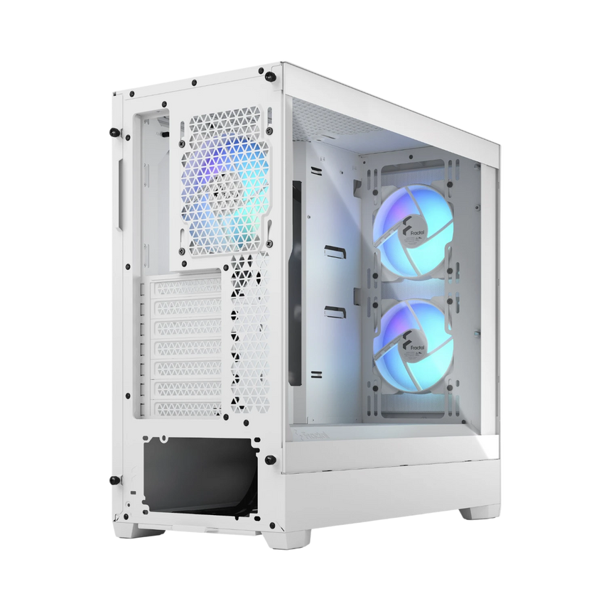 Fractal Design Pop Air RGB Mid-Tower Case (White Tempered Glass, Clear Tint) — Being Shipped