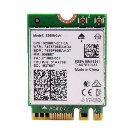 Intel Wireless-AC 9260 M.2 2230 Network Adapter — Being Shipped