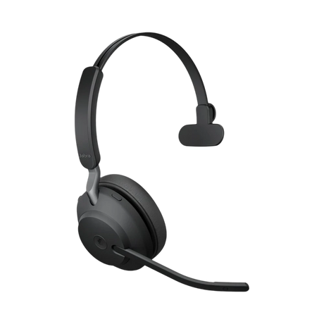 Jabra Evolve2 65 Mono Wireless On-Ear Headset (Unified Communication, USB Type-A, Black) — Being Shipped