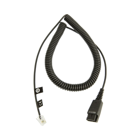 Jabra QD to Modular RJ Extension Coiled Cord — Being Shipped
