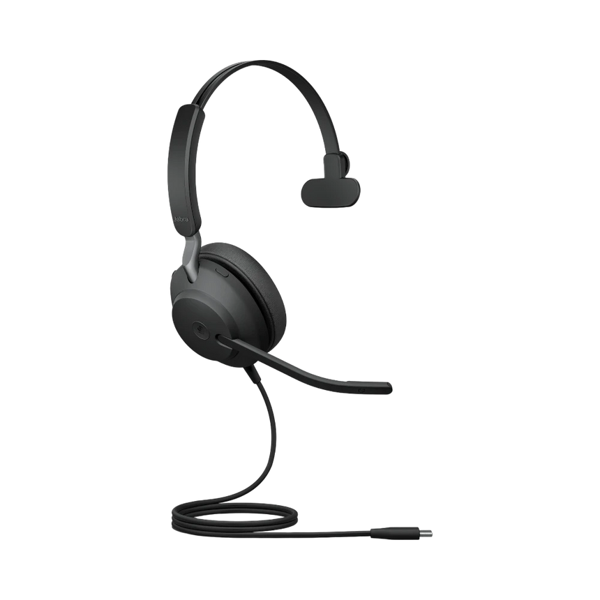 Jabra Evolve2 40 Mono Wired On-Ear Headset (Unified Communication, USB Type-C, Black) — Being Shipped