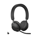 Jabra Evolve2 65 Stereo Wireless On-Ear Headset with Stand (Microsoft Teams, USB Type-C, Black) — Being Shipped