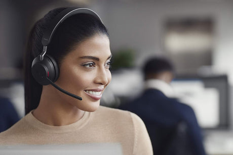 Jabra Evolve2 65 Stereo Wireless On-Ear Headset with Stand (Microsoft Teams, USB Type-C, Black) — Being Shipped