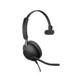 Jabra Evolve2 40 SE Mono Wired On-Ear Headset (Unified Communications, USB-A, Black) — Being Shipped