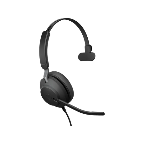 Jabra Evolve2 40 SE Mono Wired On-Ear Headset (Unified Communications, USB-A, Black) — Being Shipped