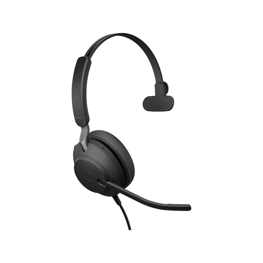Jabra Evolve2 40 SE Mono Wired On-Ear Headset (Unified Communications, USB-A, Black) — Being Shipped