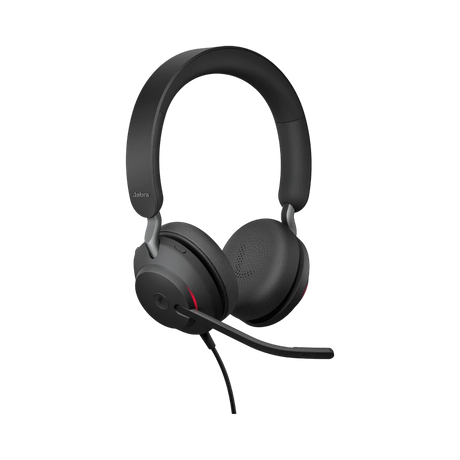 Jabra Evolve2 40 Stereo Wired On-Ear Headset (Unified Communication, USB Type-C, Black) — Being Shipped
