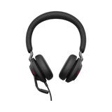 Jabra Evolve2 40 Stereo Wired On-Ear Headset (Unified Communication, USB Type-C, Black) — Being Shipped