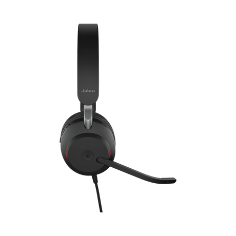 Jabra Evolve2 40 Stereo Wired On-Ear Headset (Unified Communication, USB Type-C, Black) — Being Shipped