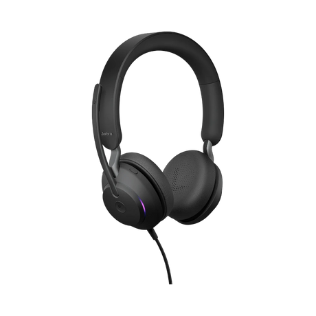 Jabra Evolve2 40 Stereo Wired On-Ear Headset (Unified Communication, USB Type-C, Black) — Being Shipped