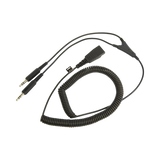 Jabra Coiled Quick Disconnect QD To Dual 3.5mm Jack Adapter Cable — Being Shipped