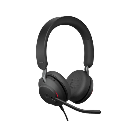 Jabra Evolve2 40 SE Stereo Wired On-Ear Headset (Unified Communications, USB-A, Black) — Being Shipped