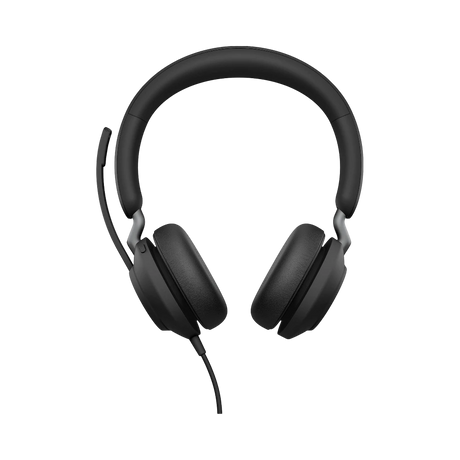 Jabra Evolve2 40 SE Stereo Wired On-Ear Headset (Unified Communications, USB-A, Black) — Being Shipped