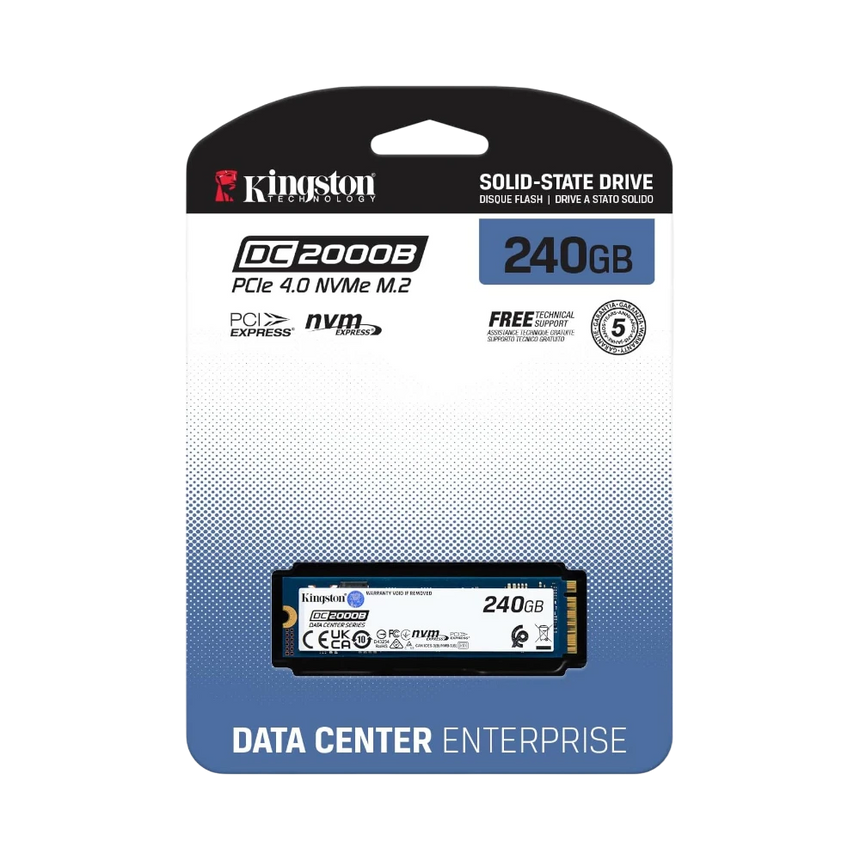 Kingston DC2000B 240GB M.2 2280 PCI Express NVMe 4.0 x4 Internal SSD — Being Shipped