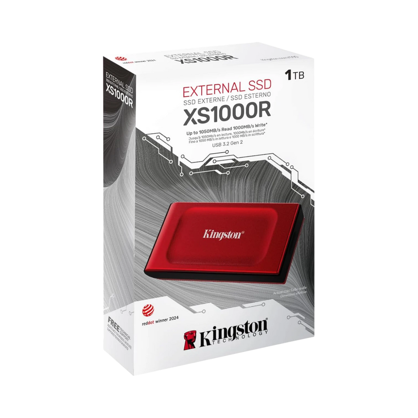 Kingston XS1000R 1TB USB-C 3.2 Gen 2 Pocket External SSD (Red) — Being Shipped