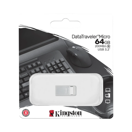 Kingston DataTraveler 64GB 200MB/s Micro USB Flash Drive (Silver) — Being Shipped