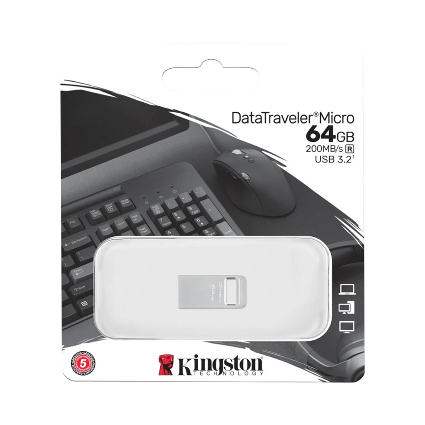 Kingston DataTraveler 64GB 200MB/s Micro USB Flash Drive (Silver) — Being Shipped