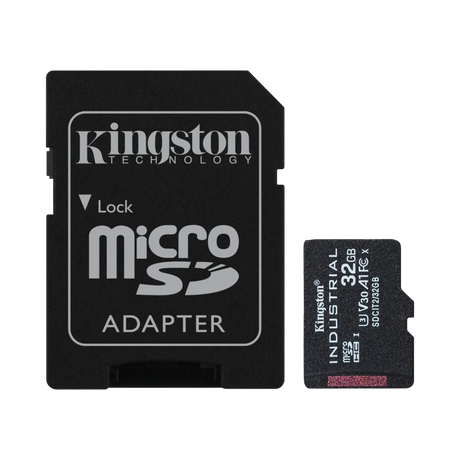 Kingston Industrial microSDHC 32GB C10 A1 pSLC Card with SD Adapter — Being Shipped